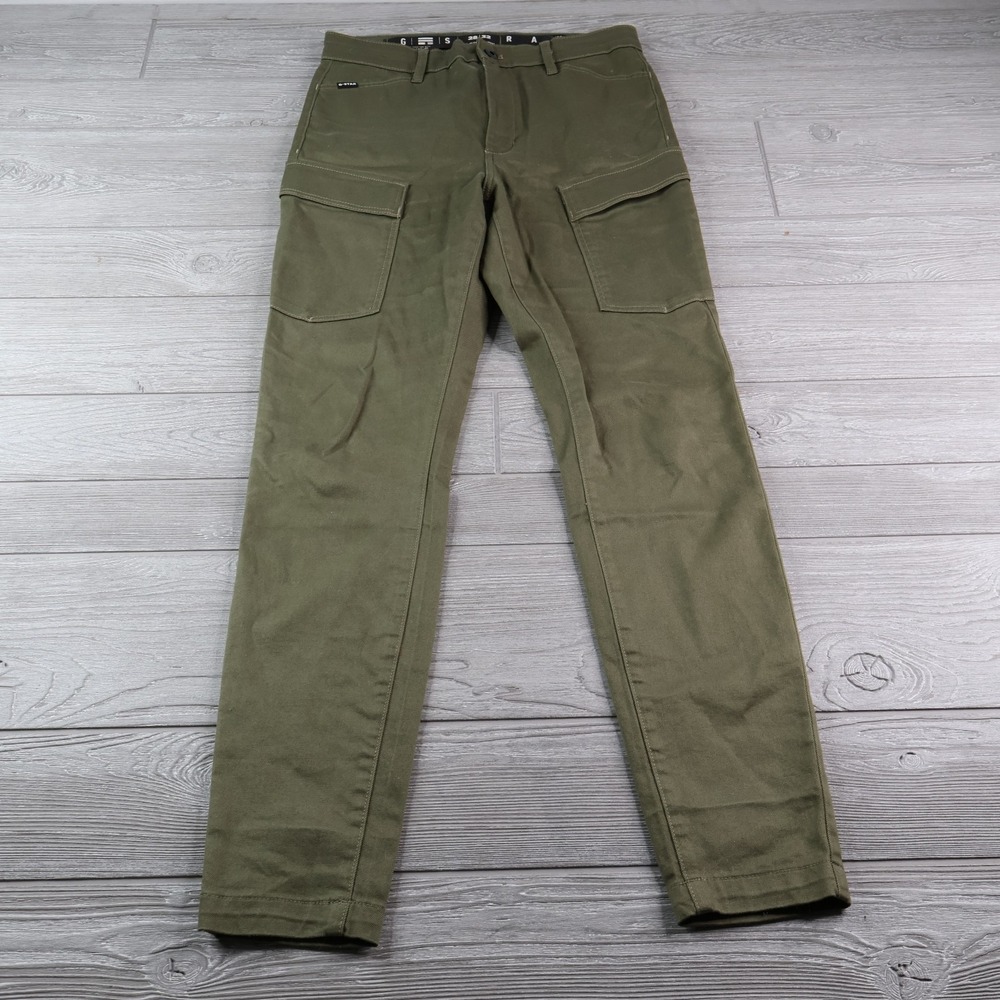 G-Star Raw Womens Kafey Cargo Ultra High Skinny Twill Canvas Pants Size 28x30